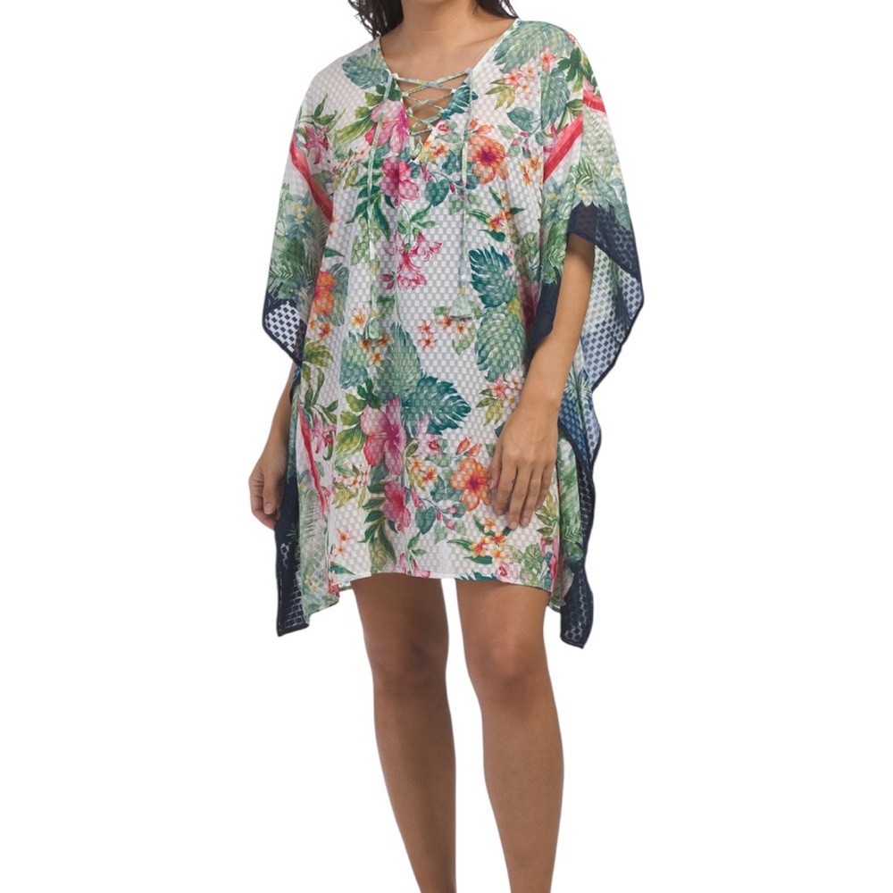 Tommy Bahama Floral Tropical Print Kaftan